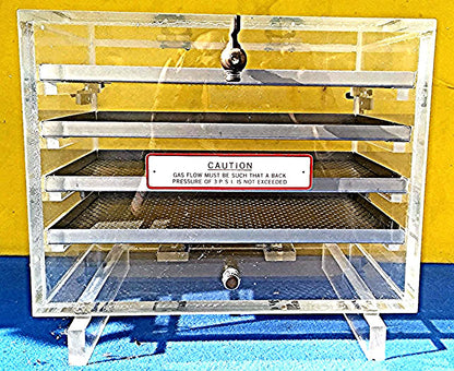Bellco Glass Vacuum Desiccator Cabinet 12"x11"x10" w/4 Shelves Free Shipping