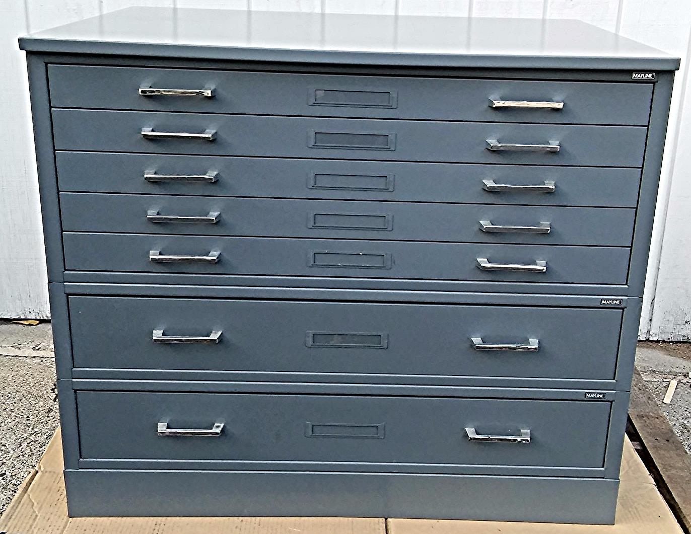 MAYLINE BASE PLUS 5 DRAWER MAP FLAT FILE 56 x 40 deep PERFECT!