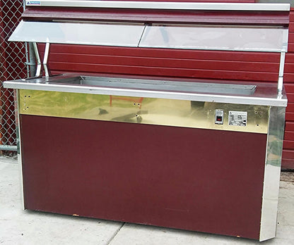 ATLAS METAL IND SET-N-SERVE ICED SALAD FOOD COLD BAR BUFFET 2 SIDE TRAY & HOOD j