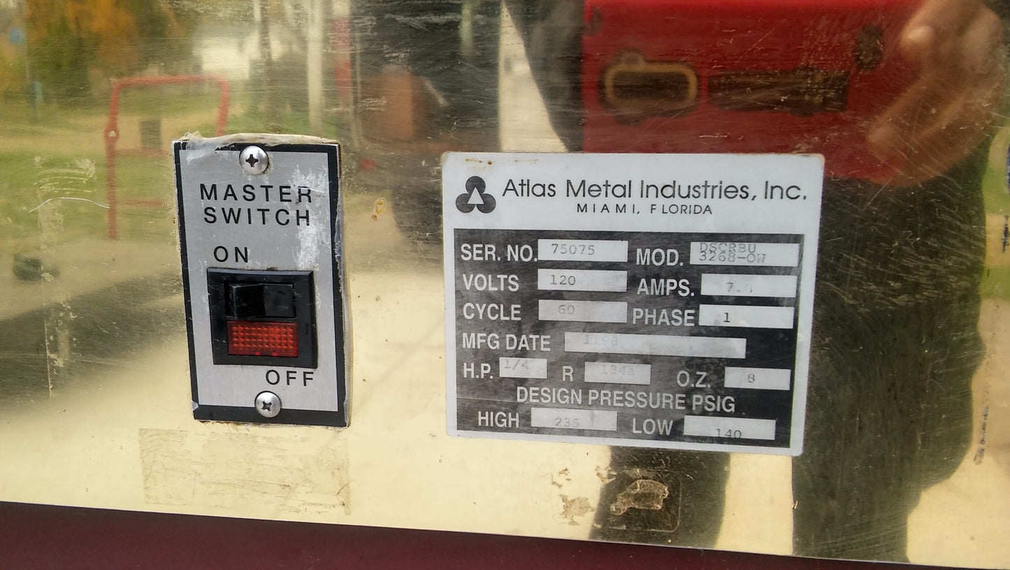 ATLAS METAL IND SET-N-SERVE ICED SALAD FOOD COLD BAR BUFFET 2 SIDE TRAY & HOOD j