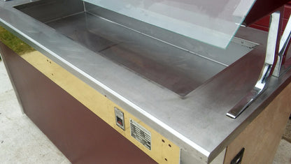 ATLAS METAL IND SET-N-SERVE ICED SALAD FOOD COLD BAR BUFFET 2 SIDE TRAY & HOOD j