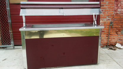 ATLAS METAL IND SET-N-SERVE ICED SALAD FOOD COLD BAR BUFFET 2 SIDE TRAY & HOOD j