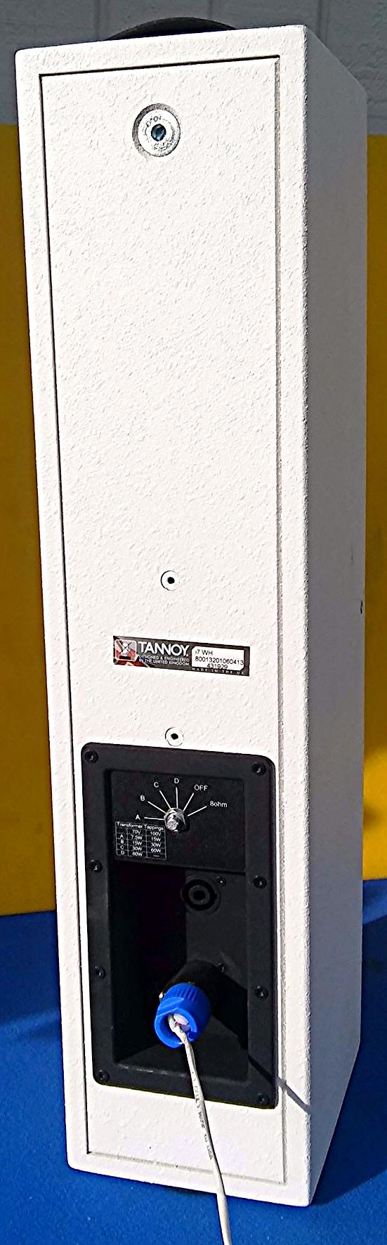 4 TANNOY i7 WH COLUMN ARRAY STYLE SPEAKERS WORKING PERFECT WATCH VIDEO FREE SHIP