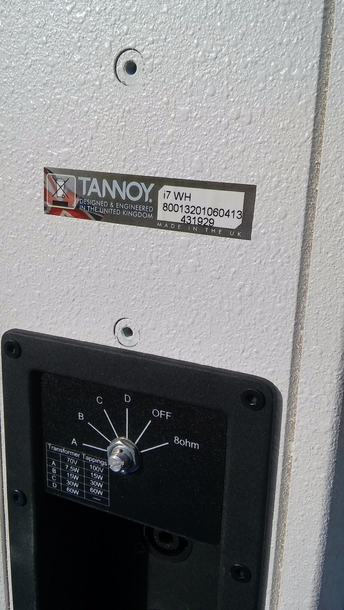 4 TANNOY i7 WH COLUMN ARRAY STYLE SPEAKERS WORKING PERFECT WATCH VIDEO FREE SHIP