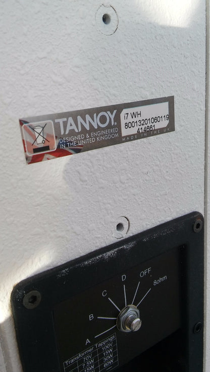 4 TANNOY i7 WH COLUMN ARRAY STYLE SPEAKERS WORKING PERFECT WATCH VIDEO FREE SHIP