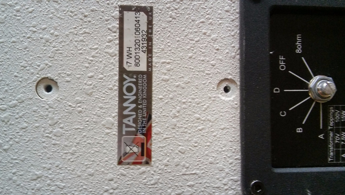 4 TANNOY i7 WH COLUMN ARRAY STYLE SPEAKERS WORKING PERFECT WATCH VIDEO FREE SHIP