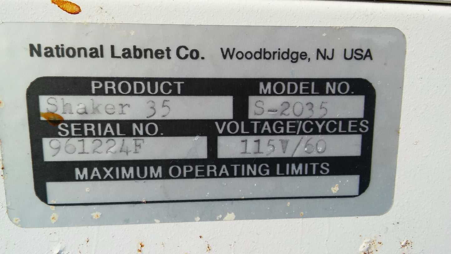 LABNET SHAKER 35 MODEL S-2035 ADJUSTABLE TILT ROKER PERFECT WATCH VIDEO FREESHIP