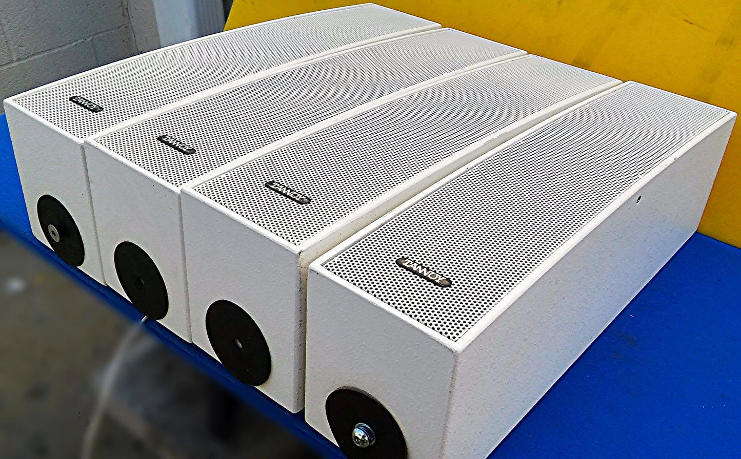 4 TANNOY i7 WH COLUMN ARRAY STYLE SPEAKERS WORKING PERFECT WATCH VIDEO FREE SHIP