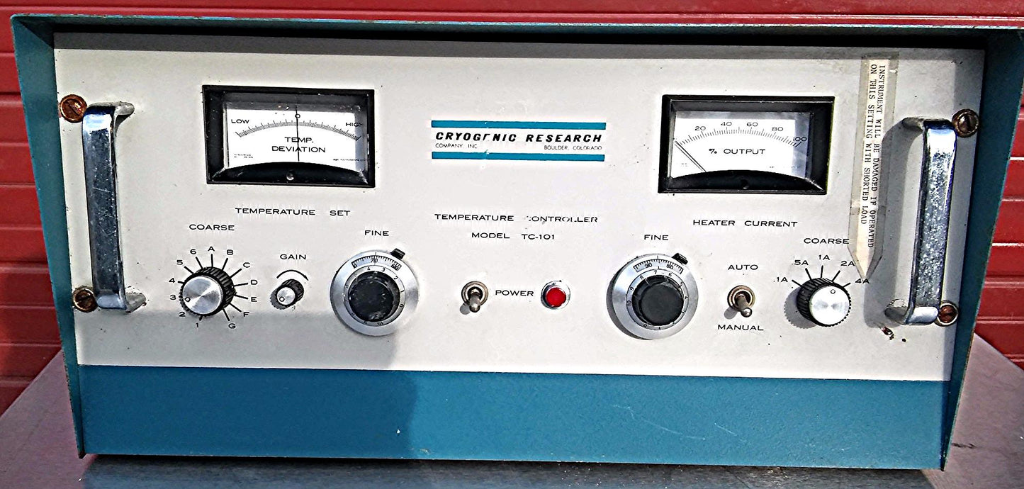 CRYOGENIC RESEARCH TEMPERATURE CONTROLLER TC-101 FREE SHIP