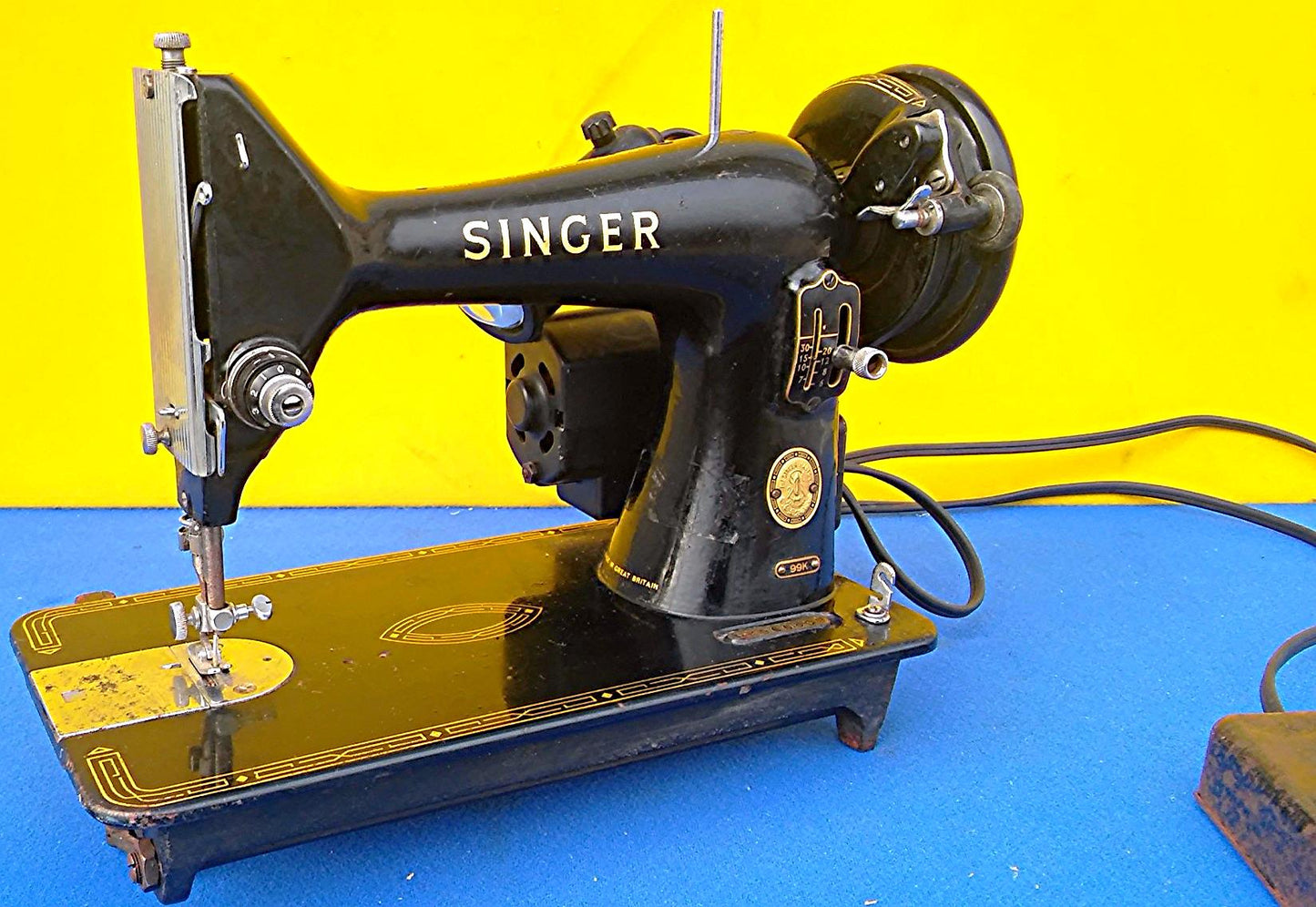 1955 SINGER MODEL 99K SEWING MACHINE EK966509 PERFECT WATCH VIDEO FREESHIP