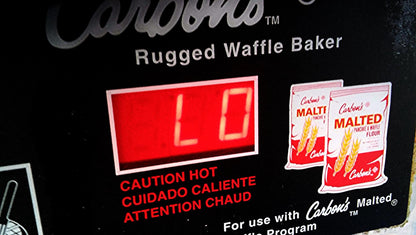 CARBONs GOLDEN MALTED PROFESSIONAL IRON RUGGED DIGITAL WAFFLE BAKER FREE SHIP