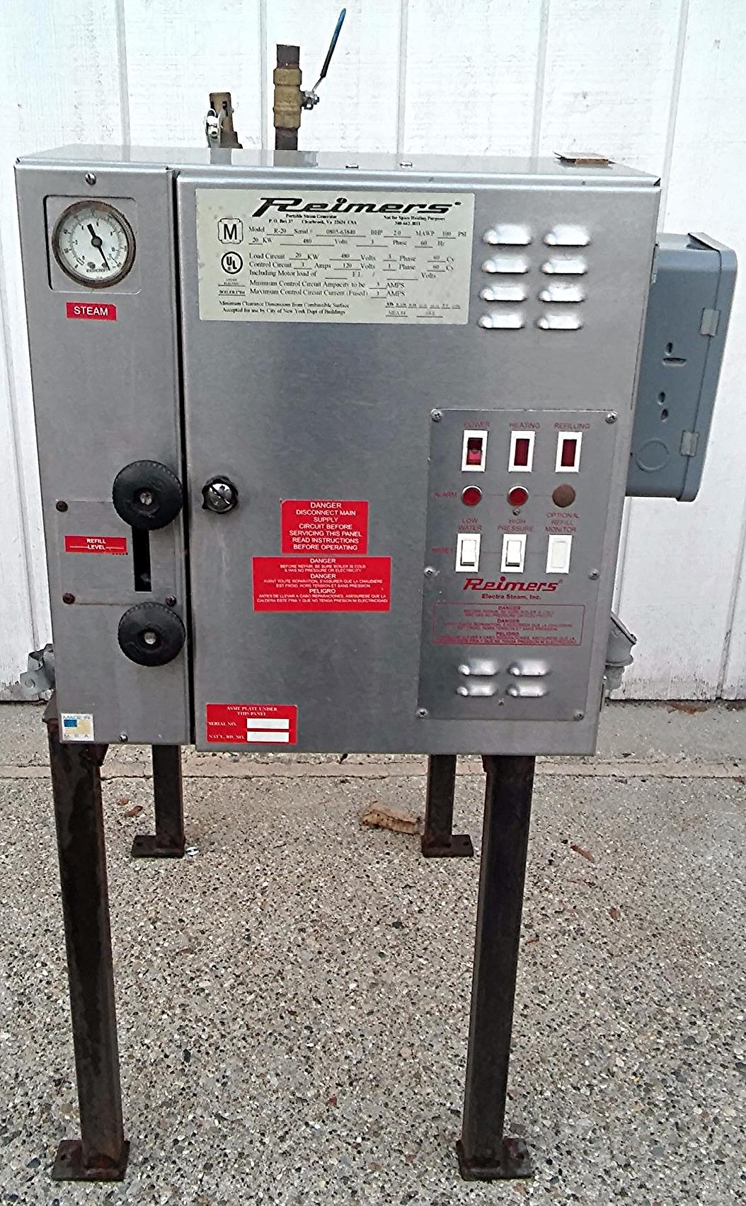 REIMERS ELECTRA STEAM ELECTRIC BOILER STEAMER R-20 PERFECT CONDIT FREE SHIPPING