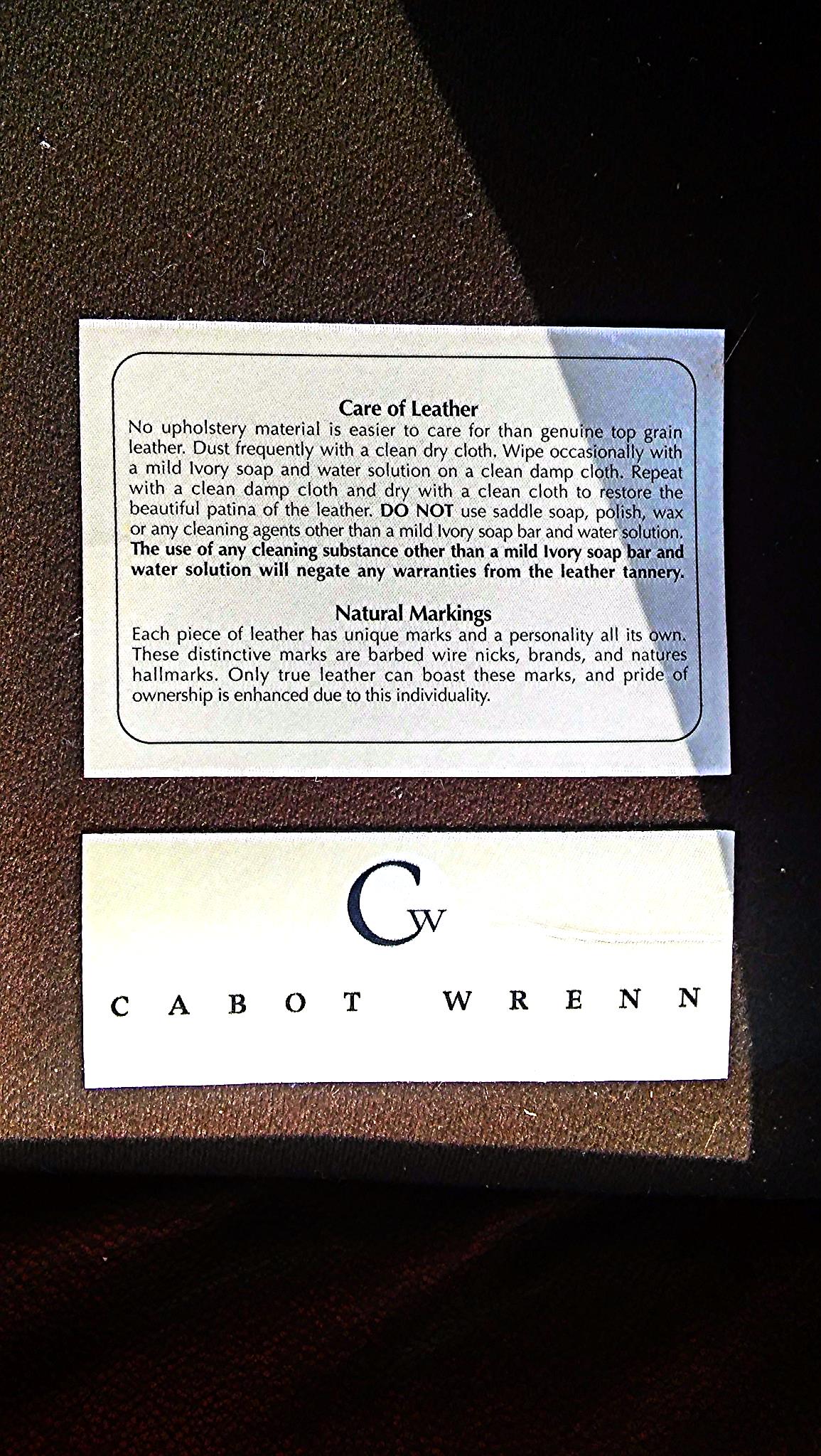 CABOT WRENN LEATHER BERWICK SOFA IN VERY GOOD CONDITION FREE SHIPPING