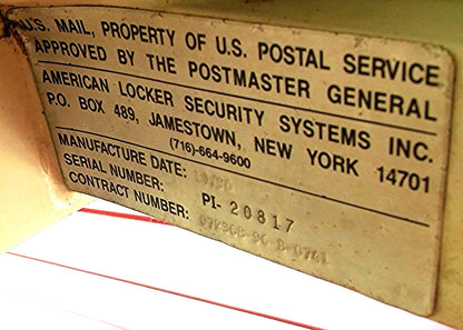 AMERICAN LOCKER SECURITY SYSTEM USPS APPROVED COMMERCIAL MAILBOX FREE SHIP