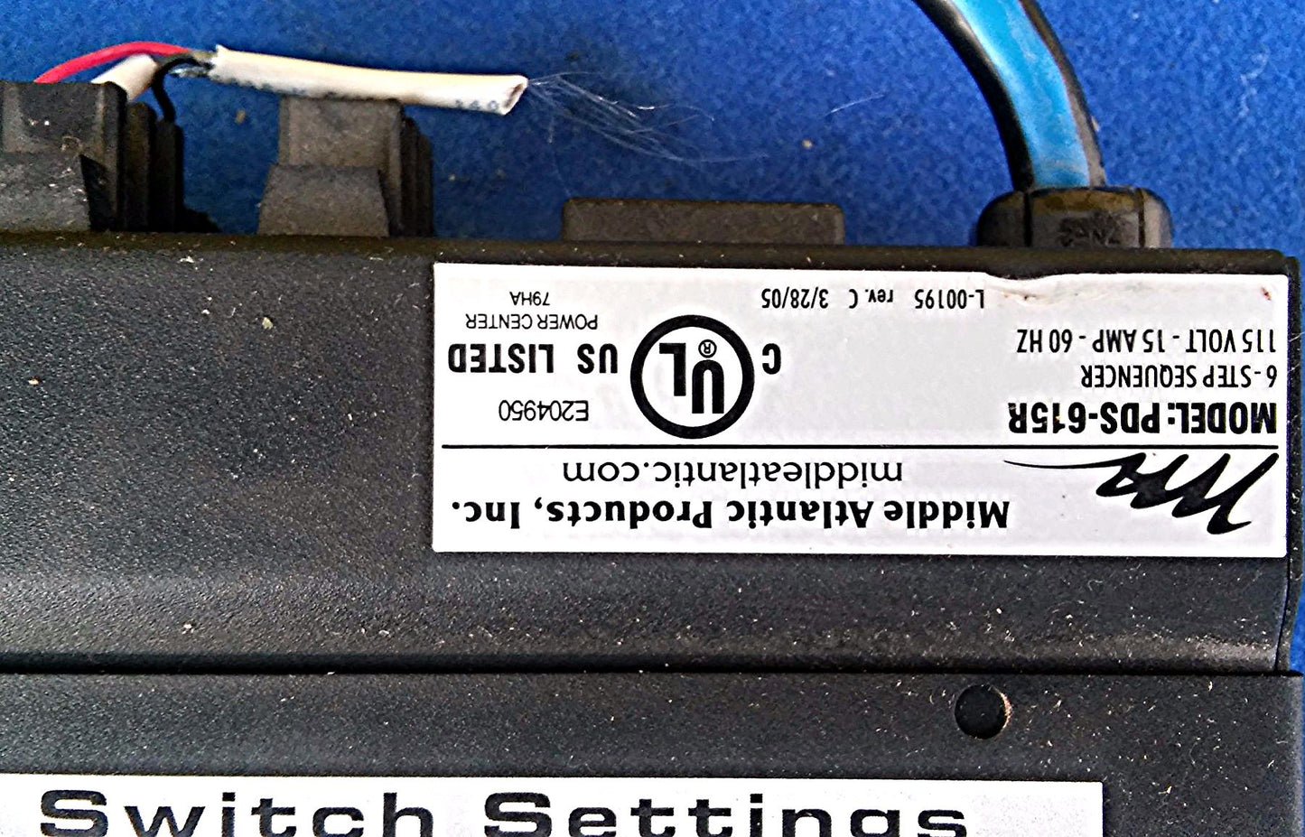 MIDDLE ATLANTIC PDS-615R 115 Volt Sequencing Rackmount Power Strip FREE SHIP