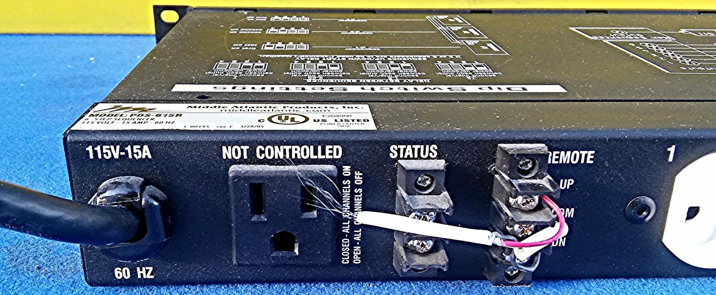 MIDDLE ATLANTIC PDS-615R 115 Volt Sequencing Rackmount Power Strip FREE SHIP