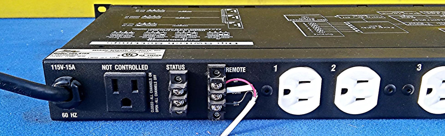 MIDDLE ATLANTIC PDS-615R 115 Volt Sequencing Rackmount Power Strip FREE SHIP