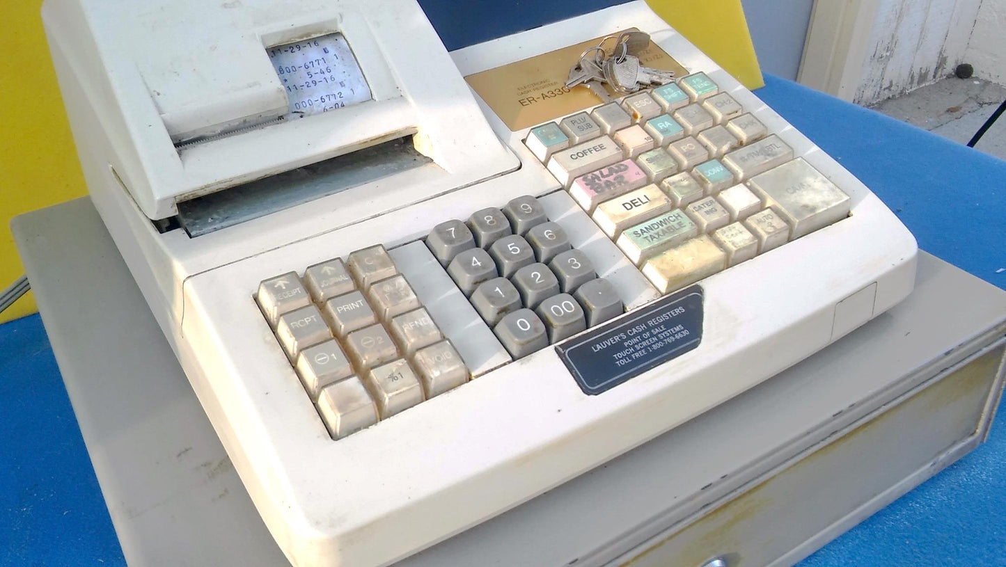 SHARP ER-A330 CASH REGISTER WORKING PERFECTLY FREE SHIP