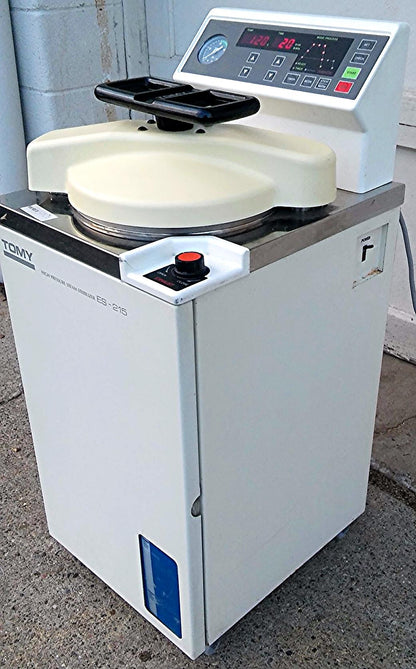 TOMY ES-215 VERTICAL AUTOCLAVE 22 LITERS RARE UNIT TOP LOAD WATCH VIDEO FREESHIP