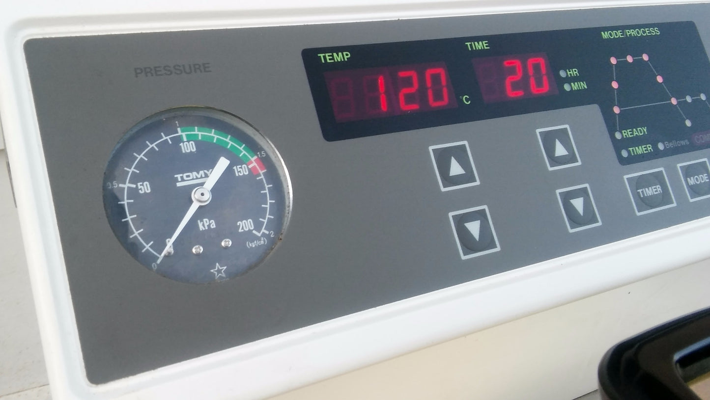 TOMY ES-215 VERTICAL AUTOCLAVE 22 LITERS RARE UNIT TOP LOAD WATCH VIDEO FREESHIP