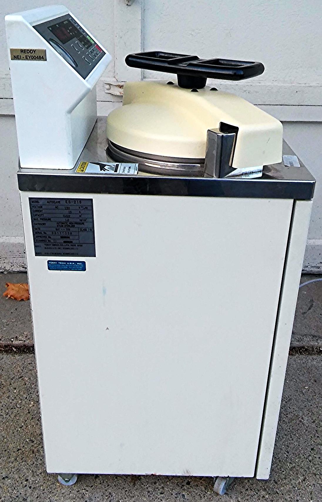 TOMY ES-215 VERTICAL AUTOCLAVE 22 LITERS RARE UNIT TOP LOAD WATCH VIDEO FREESHIP