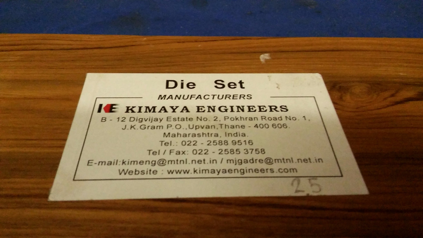KIMAYA 25 mm HYDRAULIC LABORATORY PRESS DIE SET ORIGINAL BOX FREE SHIP