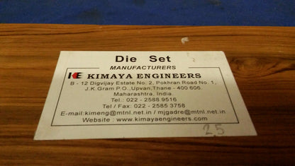 KIMAYA 25 mm HYDRAULIC LABORATORY PRESS DIE SET ORIGINAL BOX FREE SHIP