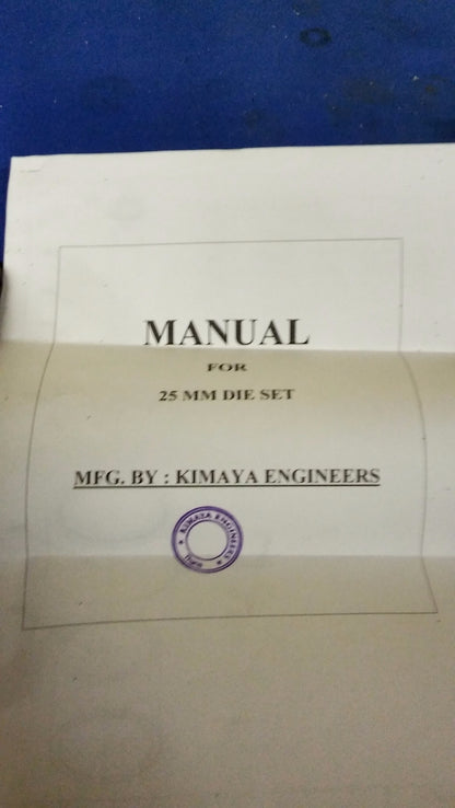 KIMAYA 25 mm HYDRAULIC LABORATORY PRESS DIE SET ORIGINAL BOX FREE SHIP
