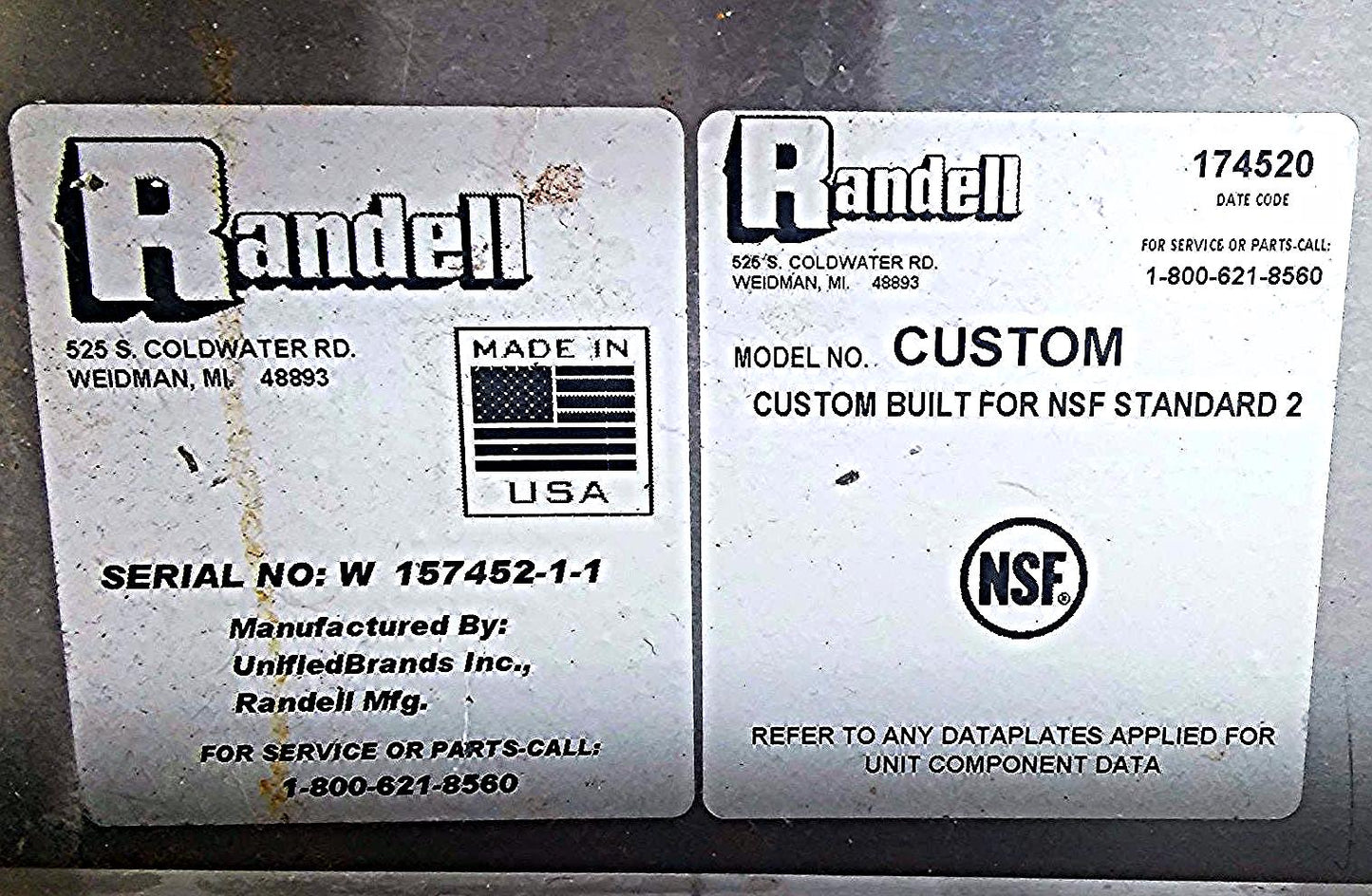 RANDELL SSAC GRAB-N-GO REFRIG SELF SERVICE AIR CURTAIN MERCHANDISER OPEN DISPLAY