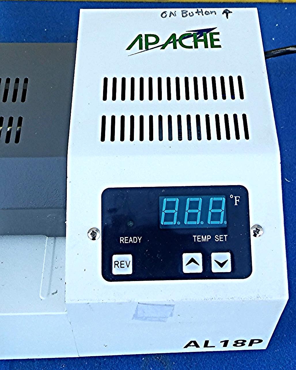 APACHE AL18P LAMINATOR A3 Hot Cold 18" Documents & Photos Heavy Duty FREE SHIP