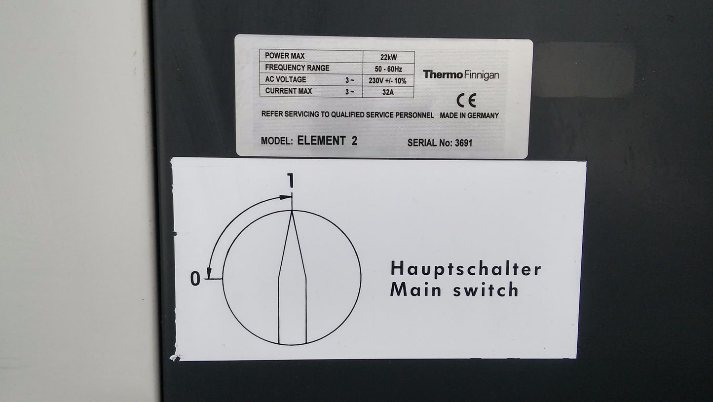 THERMO FINNIGAN ELEMENT 2 SPECTROMETER HIGH RESOLUTION PLASMA HR-ICP-MS FREESHIP