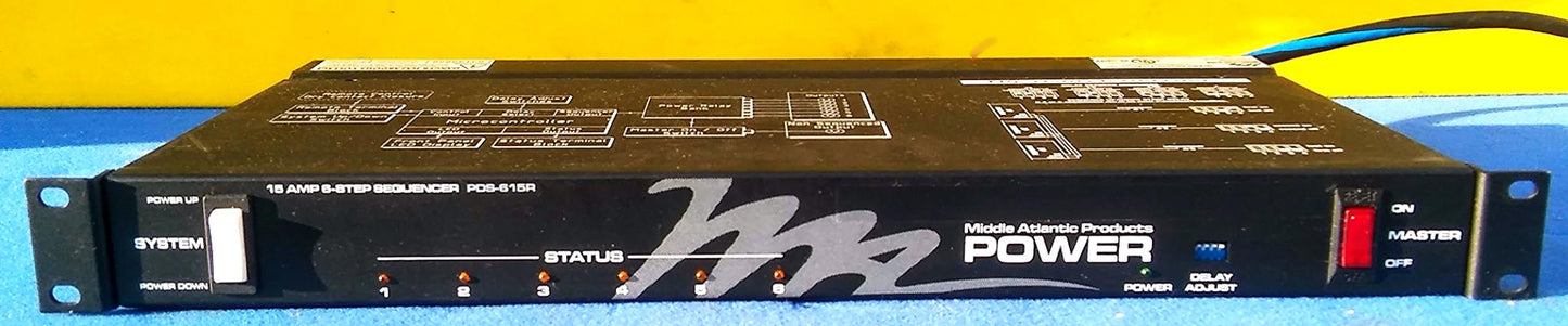 MIDDLE ATLANTIC PDS-615R 115 Volt Sequencing Rackmount Power Strip FREE SHIP