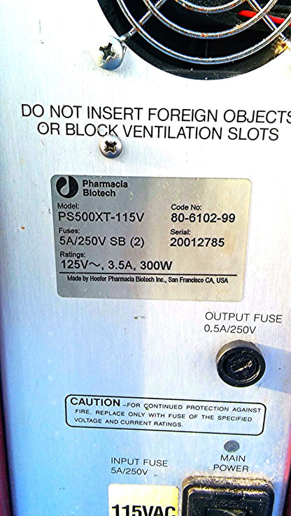 HOEFER PS500XT VARIABLE DC POWER SUPPLY 500V 200W Electrophoresis 100% FREE SHIP