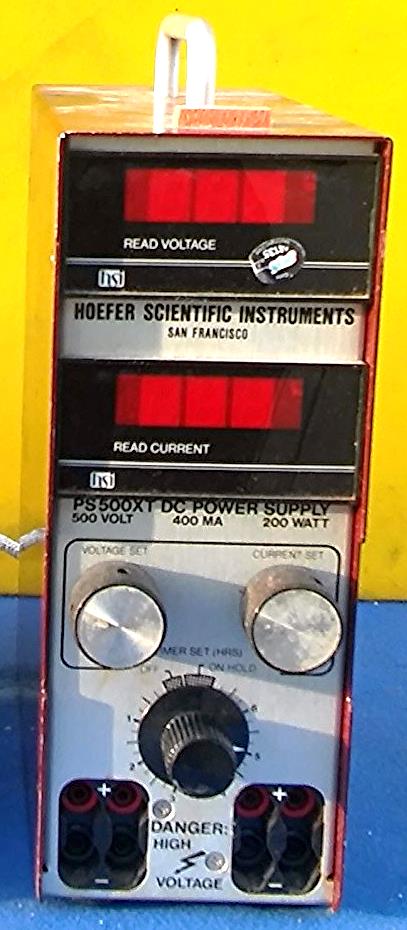 HOEFER PS500XT VARIABLE DC POWER SUPPLY 500V 200W Electrophoresis 100% FREE SHIP