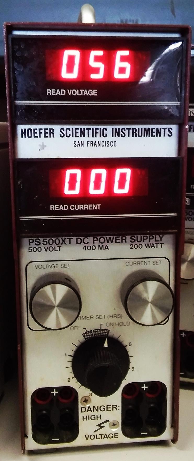 HOEFER PS500XT VARIABLE DC POWER SUPPLY 500V 200W Electrophoresis 100% FREE SHIP