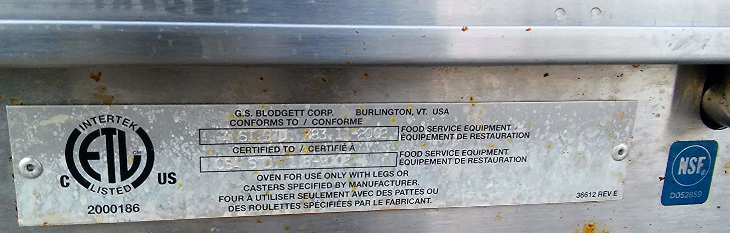 BLODGETT CNVX14G/AA GAS CONVECTION OVEN Retails New: $12.000, on WHEELS FREESHIP