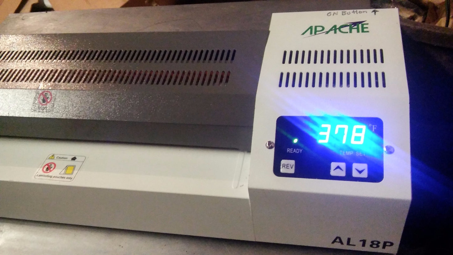 APACHE AL18P LAMINATOR A3 Hot Cold 18" Documents & Photos Heavy Duty FREE SHIP