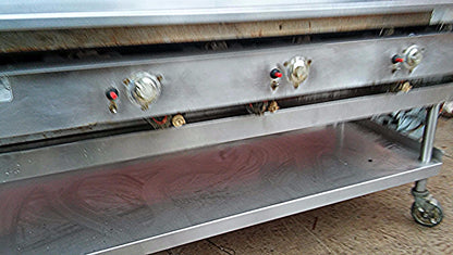 KEATING MIRACLEAN 72BL-G GAS GRILL GRIDDLE 72 x 30 & STAND ON WHEELS FREE SHIP