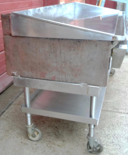 KEATING MIRACLEAN 72BL-G GAS GRILL GRIDDLE 72 x 30 & STAND ON WHEELS FREE SHIP