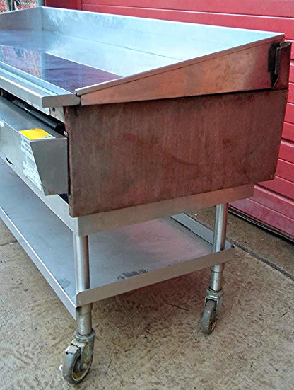 KEATING MIRACLEAN 72BL-G GAS GRILL GRIDDLE 72 x 30 & STAND ON WHEELS FREE SHIP