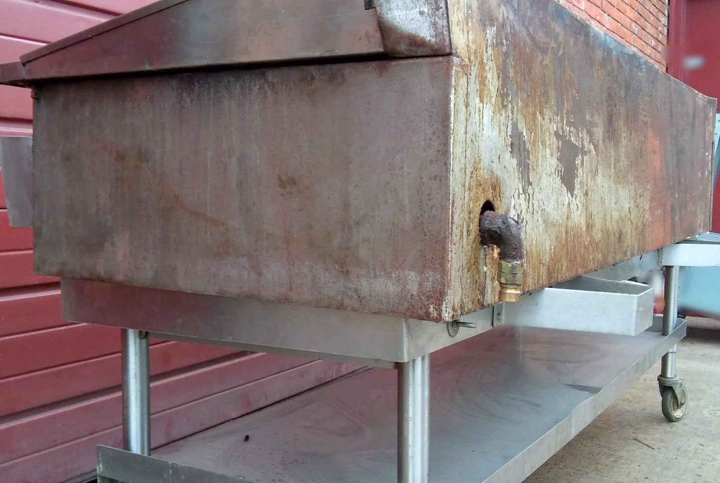 KEATING MIRACLEAN 72BL-G GAS GRILL GRIDDLE 72 x 30 & STAND ON WHEELS FREE SHIP