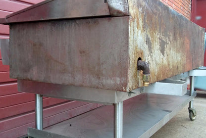 KEATING MIRACLEAN 72BL-G GAS GRILL GRIDDLE 72 x 30 & STAND ON WHEELS FREE SHIP