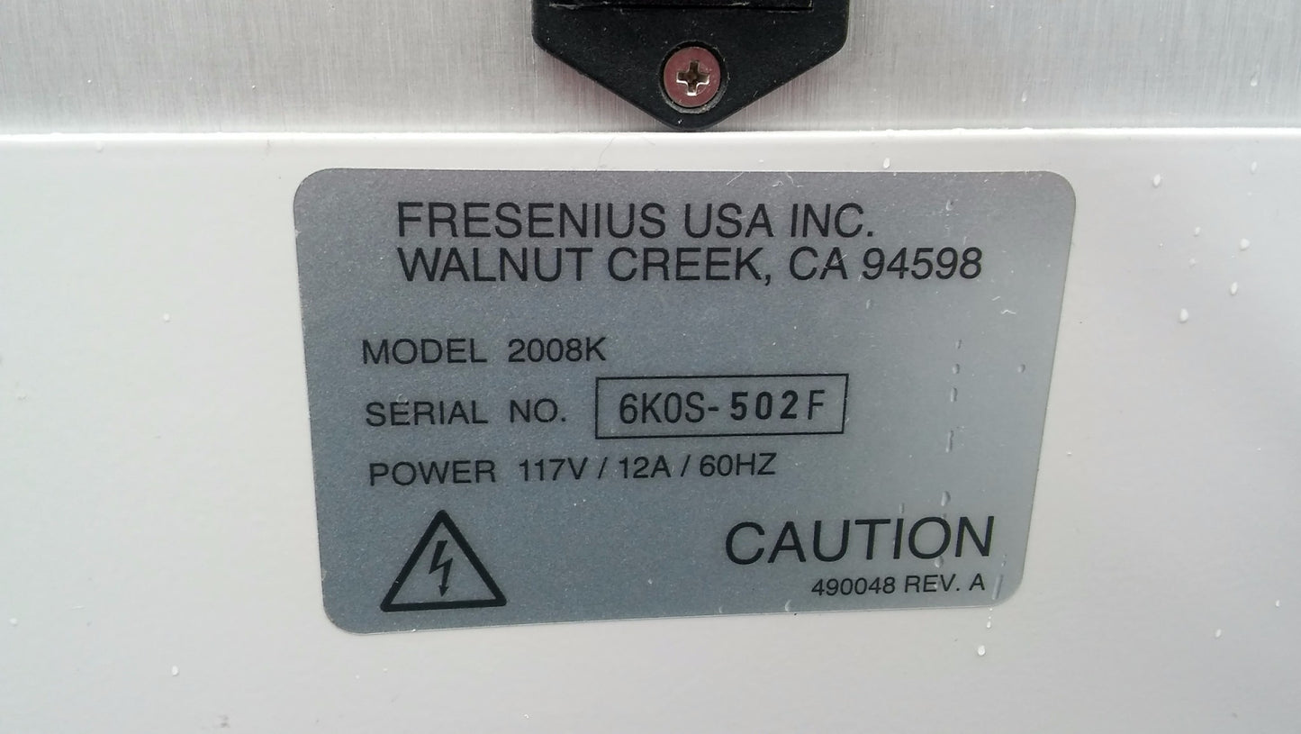 FRESENIUS 2008K DIALYSIS HEMODIALYSIS Kidney WATCH VIDEO GUARANTED 100% FREESHIP