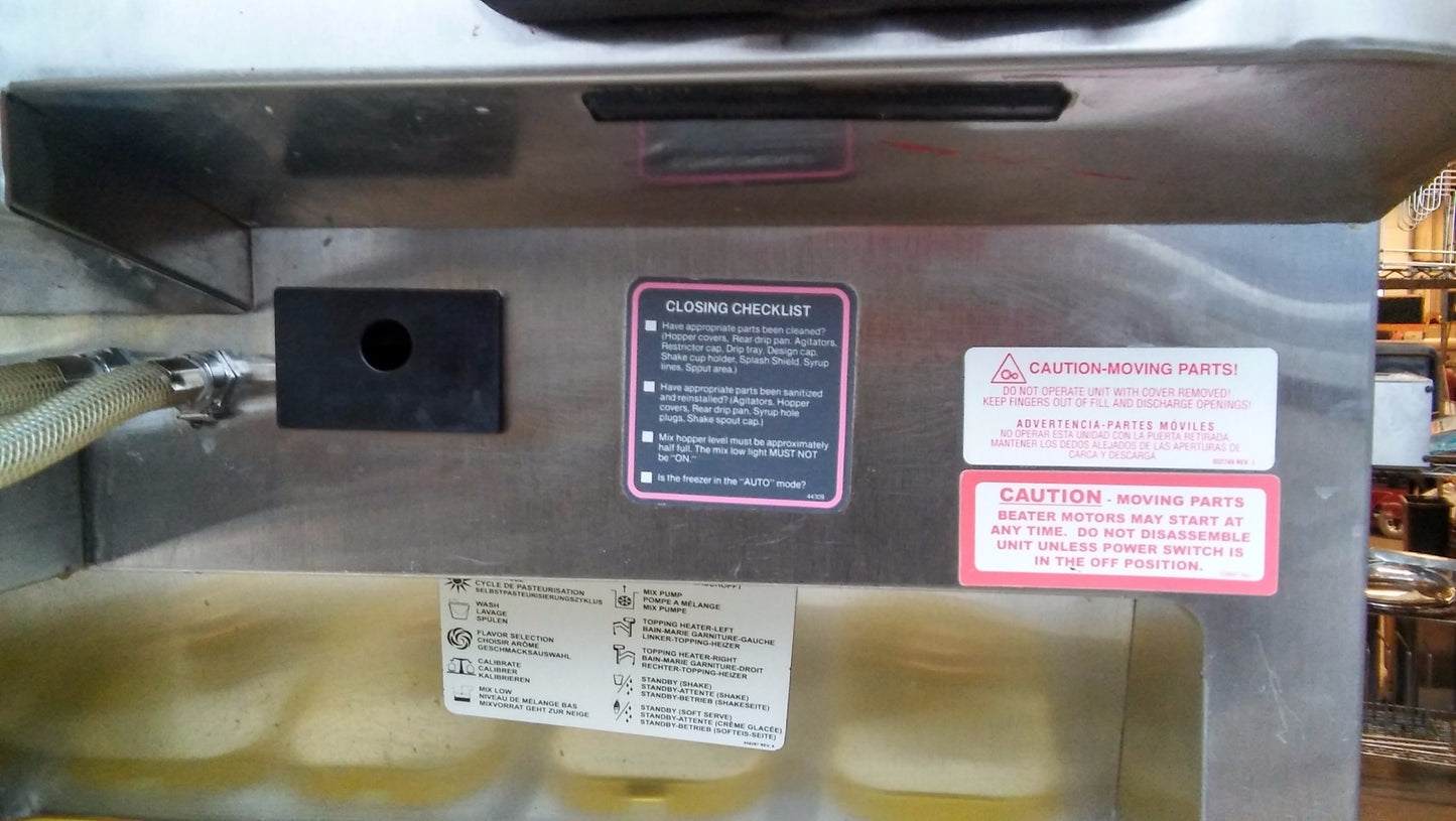 TAYLOR CROWN C606-27 YOGURT ICE CREAM SHAKE SOFT FREEZER WHEELS MANUAL FREESHIP