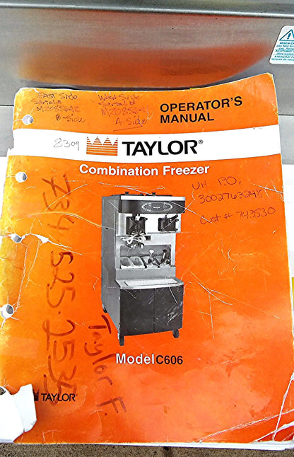 TAYLOR CROWN C606-27 YOGURT ICE CREAM SHAKE SOFT FREEZER WHEELS MANUAL FREESHIP
