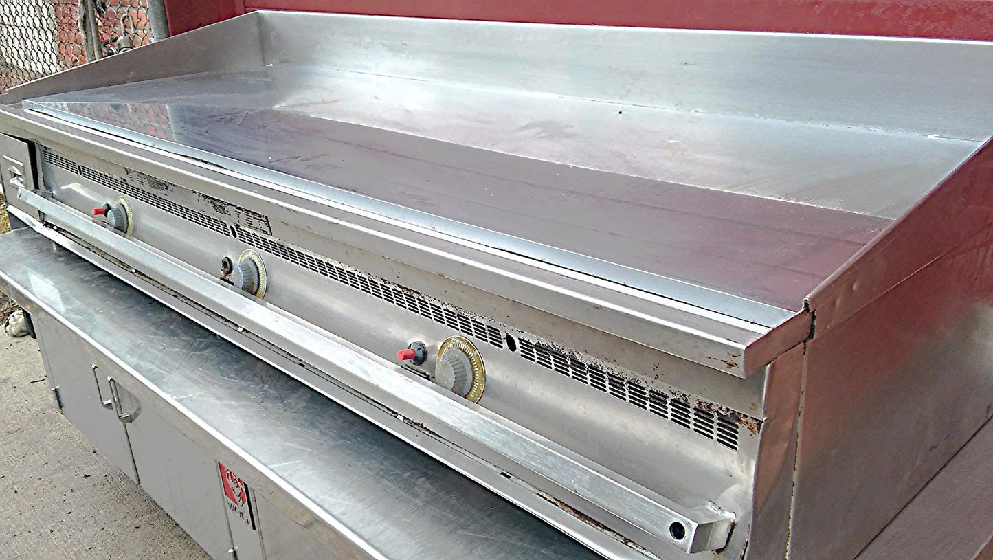 KEATING MIRACLEAN 72BL-G GAS GRILL GRIDDLE 72 x 30 & STAND WOLF CABINET FREESHIP