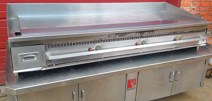 KEATING MIRACLEAN 72BL-G GAS GRILL GRIDDLE 72 x 30 & STAND WOLF CABINET FREESHIP