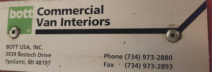 BOTT UTILITY VEHICLE VAN TRUCK TOOL STORAGE BIN CABINET DRAWER SYSTEM FREE SHIP