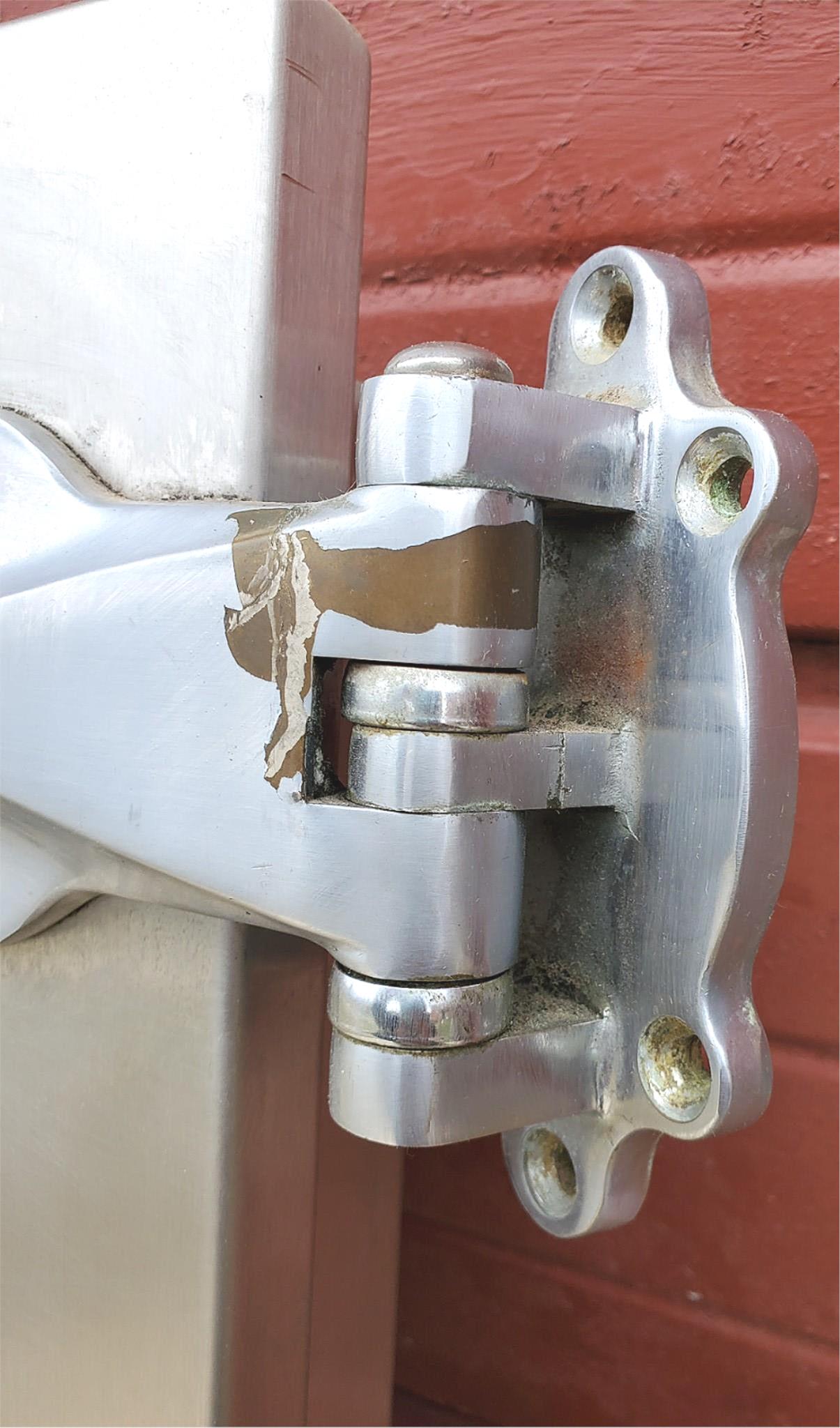 RARE VINTAGE INDUSTRIAL DESIGN STEAMPUNK ARCHITECTURE FREEZER DOOR FREESHIPPING