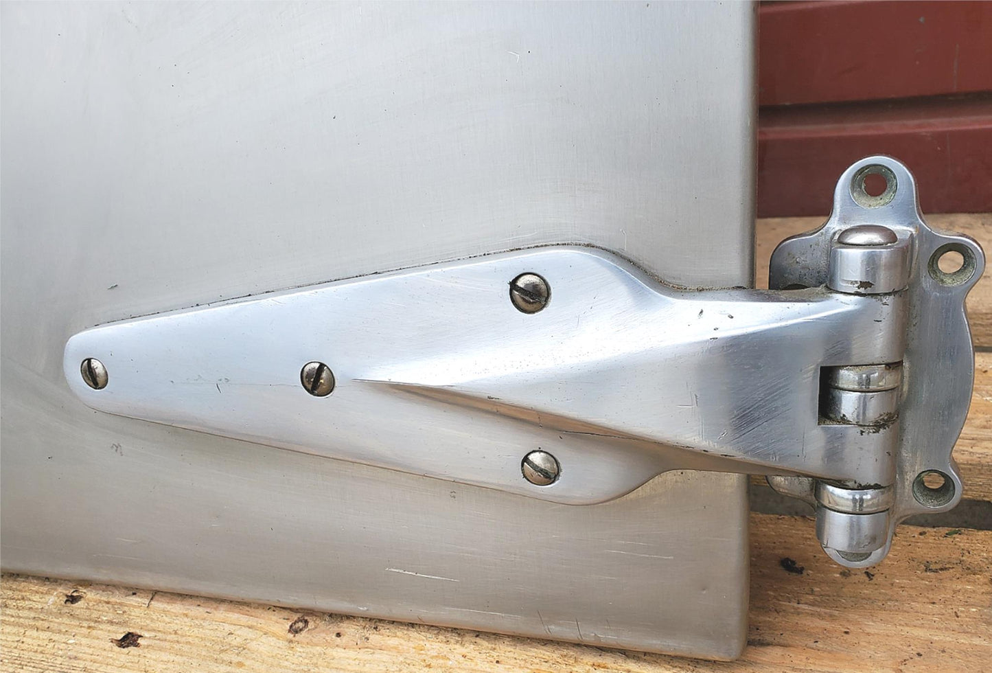 RARE VINTAGE INDUSTRIAL DESIGN STEAMPUNK ARCHITECTURE FREEZER DOOR FREESHIPPING